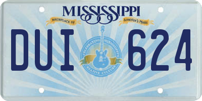 MS license plate DUI624