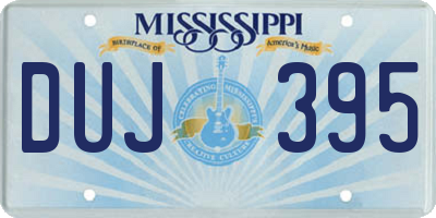 MS license plate DUJ395