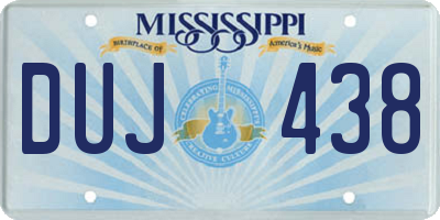MS license plate DUJ438