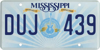 MS license plate DUJ439