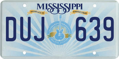 MS license plate DUJ639