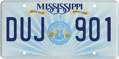MS license plate DUJ901