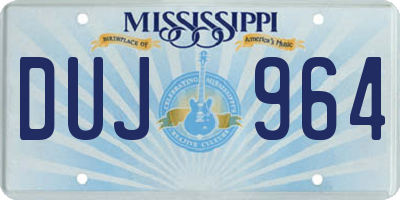 MS license plate DUJ964