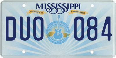 MS license plate DUO084