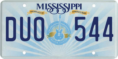 MS license plate DUO544