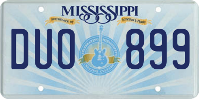 MS license plate DUO899