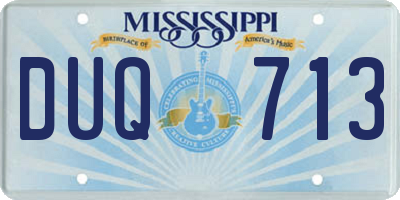 MS license plate DUQ713
