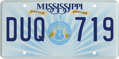 MS license plate DUQ719
