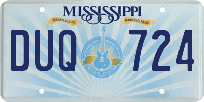 MS license plate DUQ724
