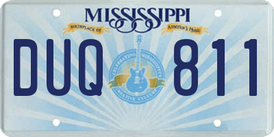MS license plate DUQ811