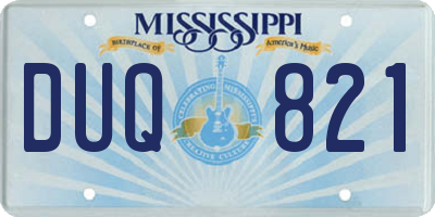 MS license plate DUQ821