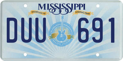 MS license plate DUU691