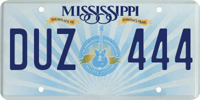 MS license plate DUZ444