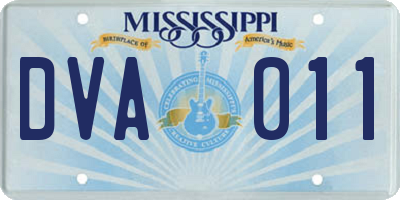 MS license plate DVA011