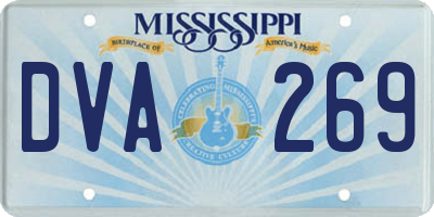 MS license plate DVA269