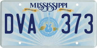MS license plate DVA373