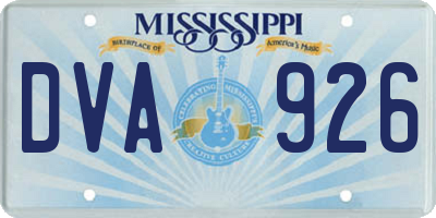 MS license plate DVA926
