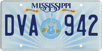 MS license plate DVA942