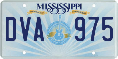 MS license plate DVA975