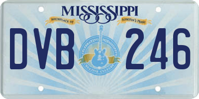 MS license plate DVB246