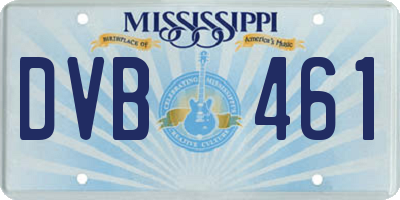 MS license plate DVB461