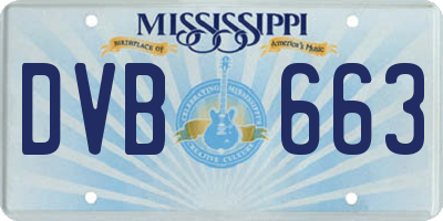 MS license plate DVB663