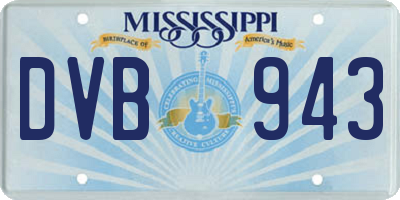 MS license plate DVB943