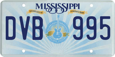 MS license plate DVB995