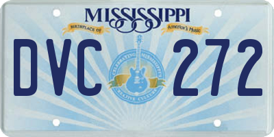 MS license plate DVC272