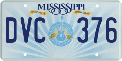 MS license plate DVC376