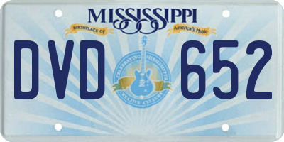 MS license plate DVD652