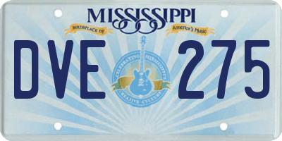 MS license plate DVE275