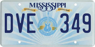 MS license plate DVE349