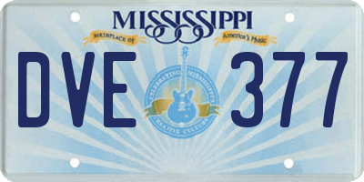 MS license plate DVE377