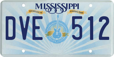 MS license plate DVE512