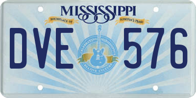 MS license plate DVE576