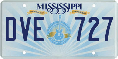 MS license plate DVE727