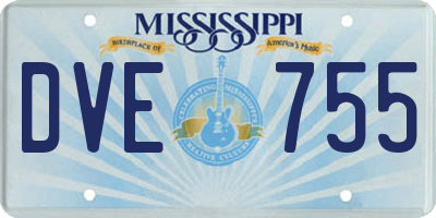 MS license plate DVE755
