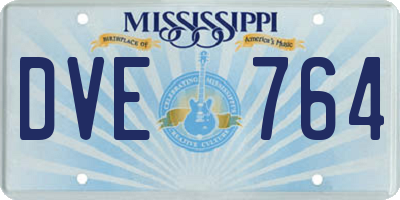 MS license plate DVE764