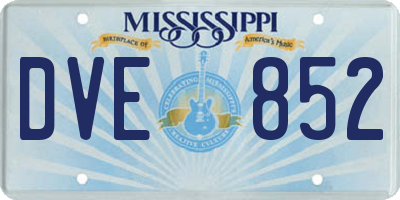 MS license plate DVE852