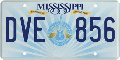 MS license plate DVE856