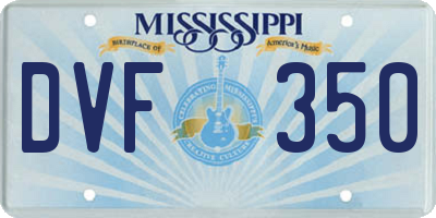 MS license plate DVF350