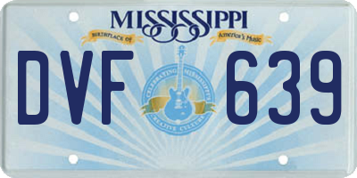 MS license plate DVF639
