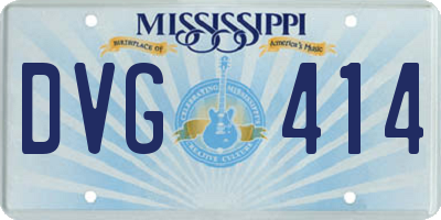 MS license plate DVG414