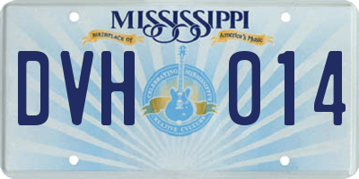 MS license plate DVH014