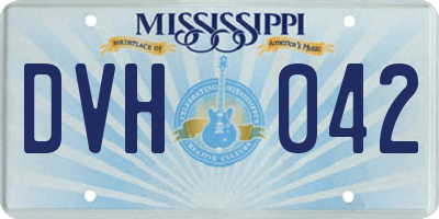 MS license plate DVH042