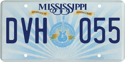 MS license plate DVH055