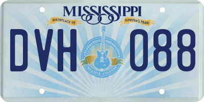MS license plate DVH088