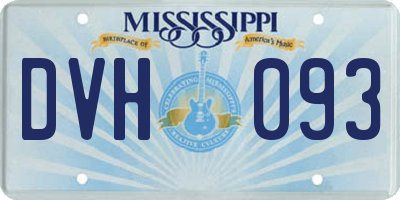MS license plate DVH093