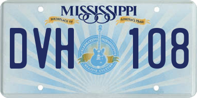 MS license plate DVH108